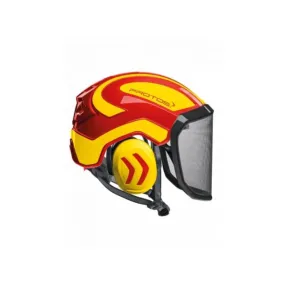 Casque forestier Protos Integral Forest - Rouge et Jaune / Élagueur, bûcheron