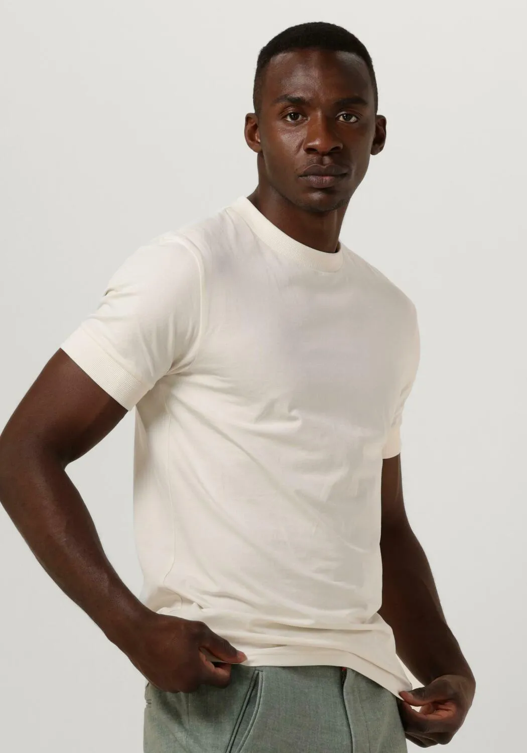 drykorn t-shirt anton 520062 écru