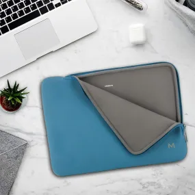 Housse pour ordinateur portable jusqu'à 14'' - Bleu Prusse & Gris - Skin
