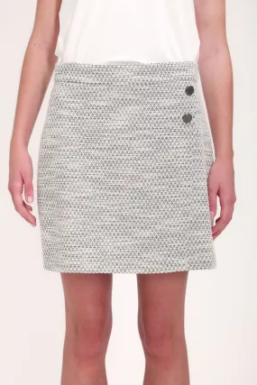 Jupe matière fantaisie J-MIKI MIDDLE WHITE