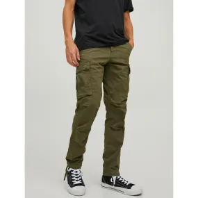 Pantalon cargo Carrot Fit Vert foncé en coton | 3 Suisses