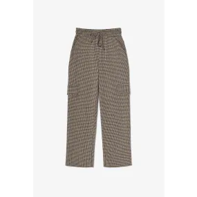 Pantalon cargo Ruzenagi à motif pied de poule blanc  | 3 Suisses