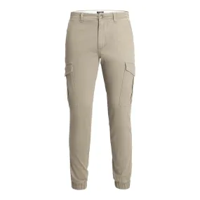 Pantalon cargo Slim Fit Gris Clair en coton Amos | 3 Suisses