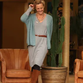 Robe en maille Jeanne - gris chiné