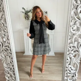 ROBE EN TWEED BLACK