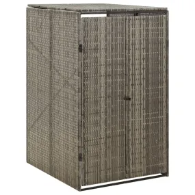 vidaXL Abri pour poubelle Gris 70x80x117 cm Résine tressée | vidaxl-fr